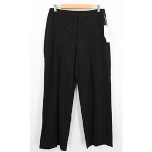 Liz Claiborne Dress Pants 8 Black Striped Pleated Front Pockets High Rise NWT